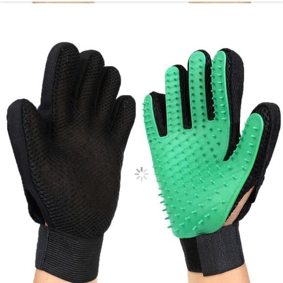 NEW Dog pet grooming mitts gloves for washing grooming massage deshedding B83 - Picture 2 of 4